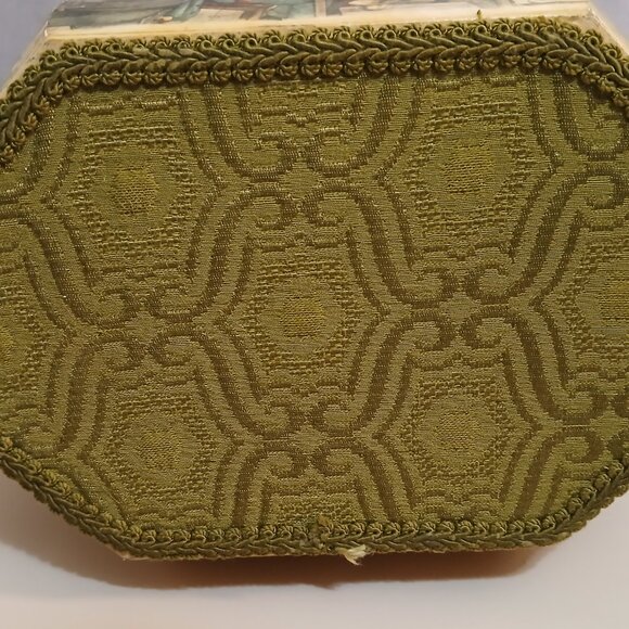 Anton Pieck Vintage Wooden Decoupage Octagon Box Purse - Picture 15 of 15